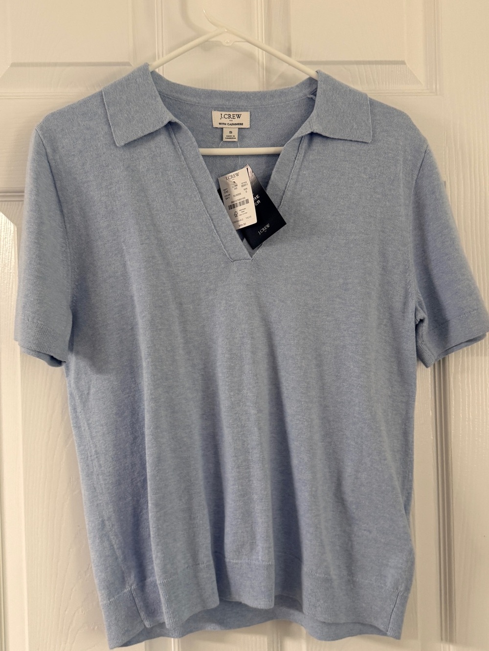 J. Crew Pale Blue Polo-Style Knit Shirt